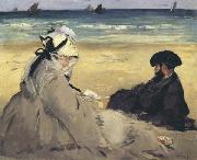Edouard Manet At the Beach (mk40) oil painting on canvas